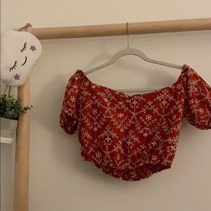 F21 Over The Shoulder Top